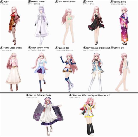 Megurine Luka Outfits