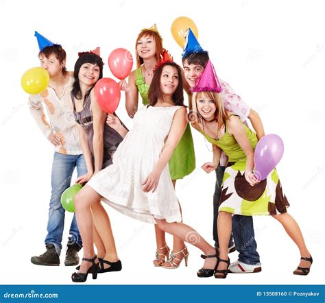 Group Of People Celebrate Birthday. Stock Photo - Image: 13508160