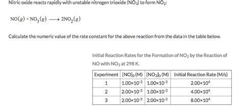 Solved Nitric oxide reacts rapidly with unstable nitrogen | Chegg.com