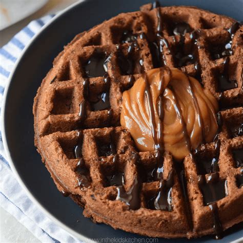 Chocolate Caramel Waffles - In the Kids' Kitchen