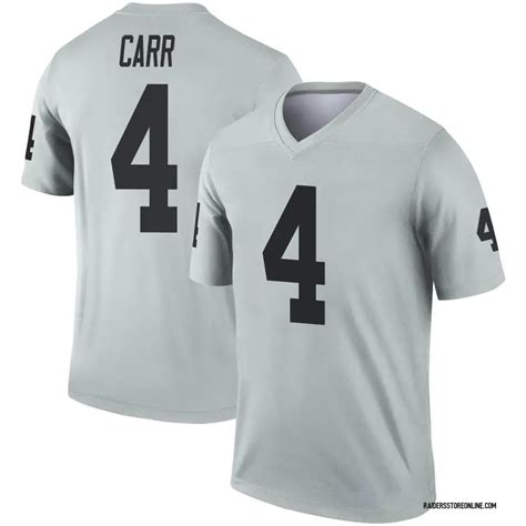 Nike Derek Carr Las Vegas Raiders Youth Legend Inverted Silver Jersey