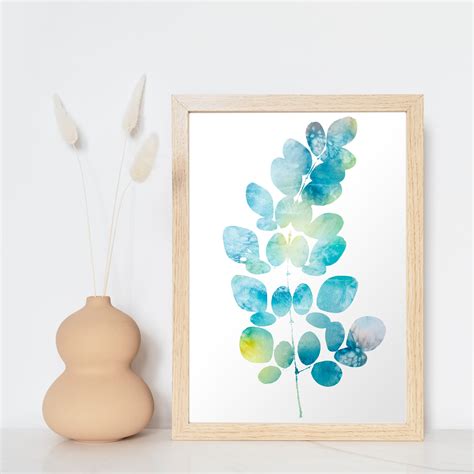 Watercolor Leaf, Leaf Print, Leaf Printable, Digital Print, Digital ...