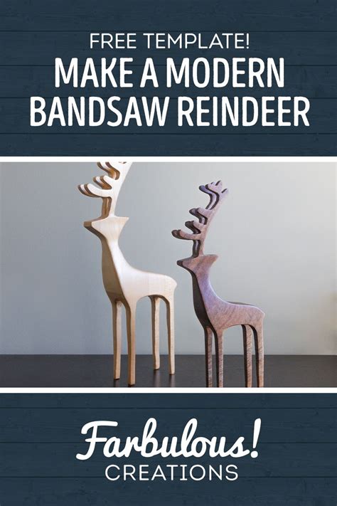 [FREE TEMPLATE] Make your own modern wooden reindeer on the bandsaw ...