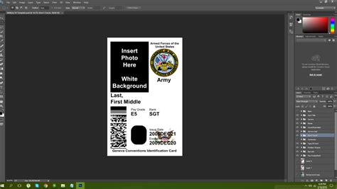 US Military ID Template | download US Military ID Template