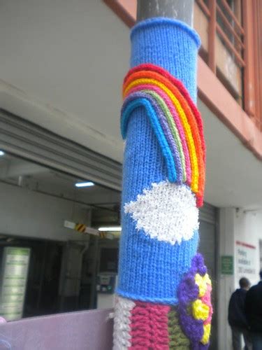 Yarn Bomb Pole - Mixed Up Pole | Yarn Corner collective proj… | Flickr