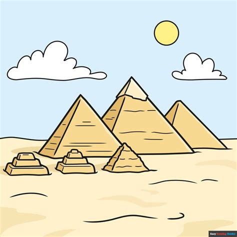 How To Draw The Pyramids Of Giza Pyramids Of Giza Step 6 Pyramids | Porn Sex Picture