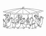 Carousel Coloring Pages  Free Printable For Kids sketch template