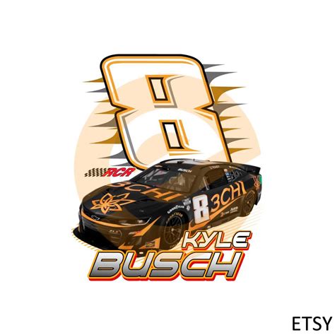 Kyle Busch 8 Rcr Nascar 2023 PNG Sublimation Designs - Inspire Uplift