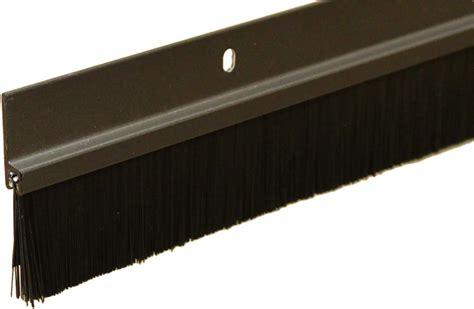 Brush Sweep Door Sweep with Black 1 1/2" Brush (3 FT, Brown) - - Amazon.com