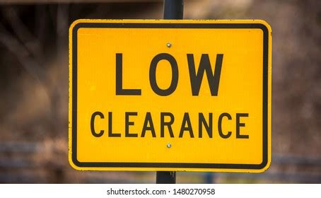 Low Clearance Road Sign Used Us Stock Photo (Edit Now) 1480270958