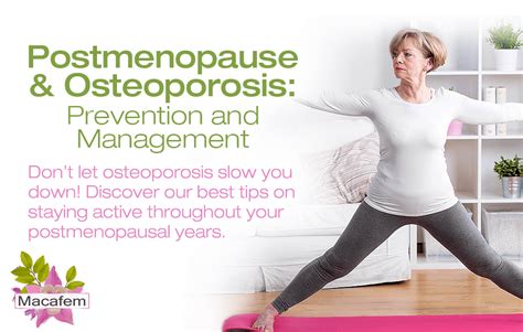 Postmenopause & Osteoporosis: Prevention and Management - Macafem.com