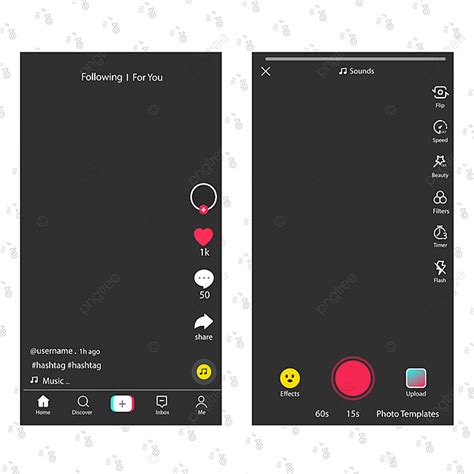 Interface De Tela Tik Tok Em Aplicativo De Mídia Social Tiktok E ...