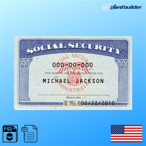 US SOCIAL SECURITY CARD TEMPLATE FREE