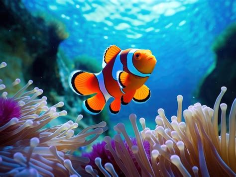 Premium AI Image | Clown Fish in its Natural Habitat Wildlife ...