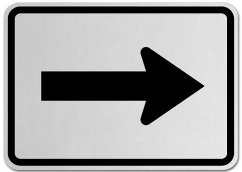 Right Turn Arrow (Auxiliary) Sign - Save 10% Instantly