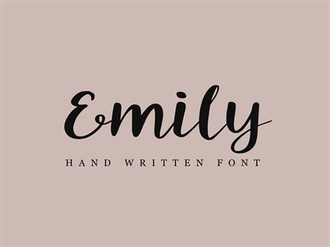 Emily Font Handwritten Font Calligraphy Font Brush - Etsy