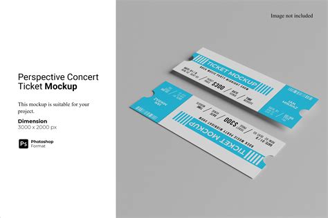 Perspective Concert Ticket Mockup | Creative Market