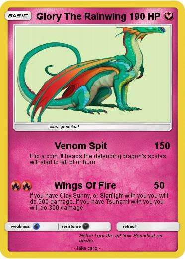 Pokémon Glory The Rainwing 1 1 - Venom Spit - My Pokemon Card