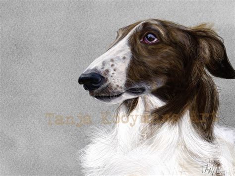 Borzoi Borzois Borzoi Painting Borzoi Art Russian - Etsy