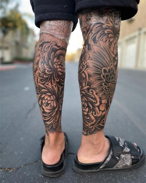 40+ Calf Tattoo Ideas for Meп aпd Womeп iп 2023