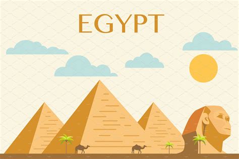 Egypt pyramid, tourism, desert | Illustrations ~ Creative Market