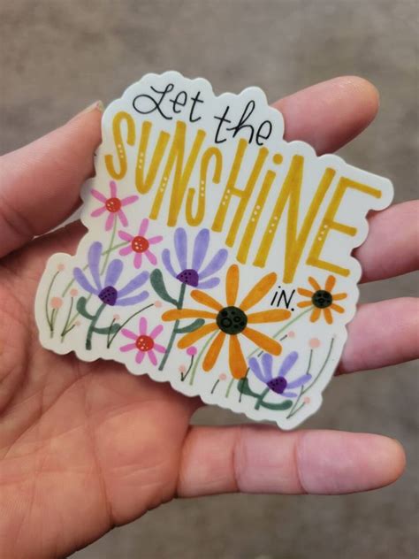 Let the Sunshine in Vinyl Sticker - Etsy