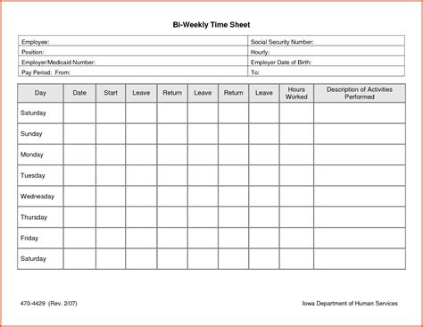 Time Card Templates Free Printable | Free Printable