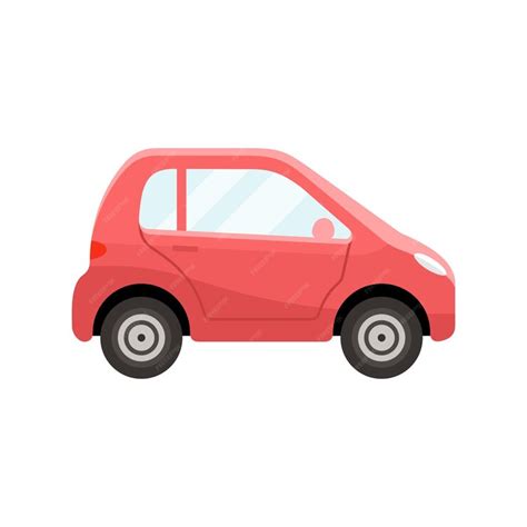 Premium Vector | Compact hatchback car pink coloured flat style vector ...