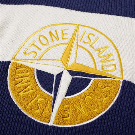 Stone Island Graphic Embroidered Logo Knit Ink | END.