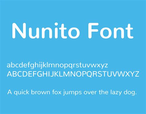 Nunito Font Family Free - Free Fonts