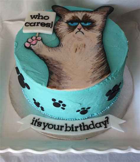 Angry Cat Birthday Cakeits Your Birthdaywho Cares - CakeCentral.com