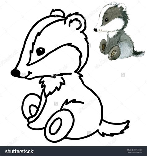 Badger clipart simple cartoon, Badger simple cartoon Transparent FREE ...