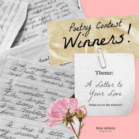 A Letter to Your Love Poetry Contest Winners - Little Infinite