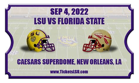 LSU Tigers vs Florida State Seminoles Football Tickets | 09/04/22