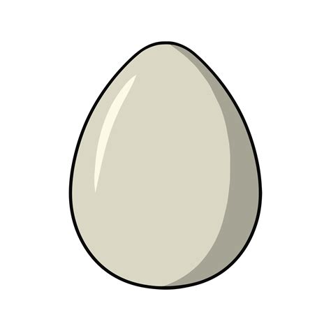 Simple chicken egg, cartoon-style vector on white background 13051354 Vector Art at Vecteezy