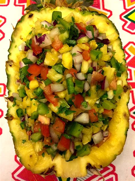 Pineapple Salsa Recipe In A Pineapple Shell Bowl – Melanie Cooks