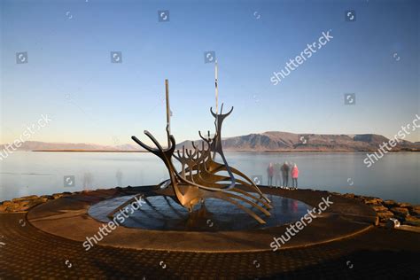 Sun Voyager Sculpture On Waterfront Reykjavik Editorial Stock Photo ...