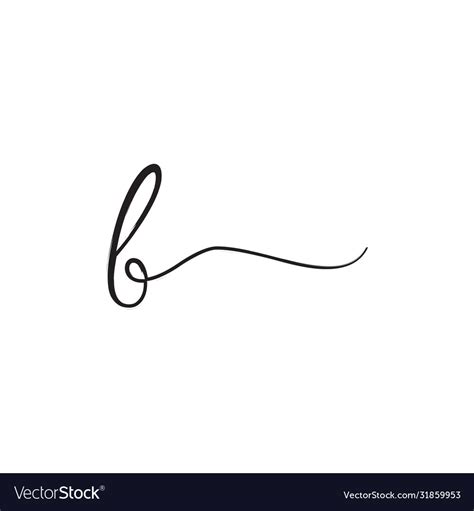 B signature letter logo design concept Royalty Free Vector