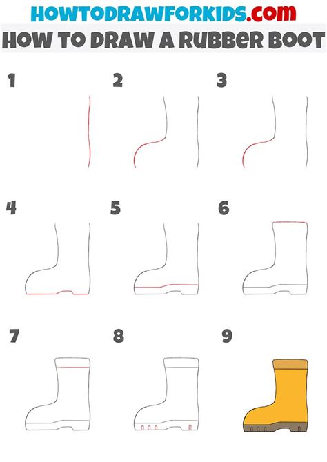 How to Draw a Rubber Boot in 2023 | Drawing tutorial easy, Drawings, Simple doodles