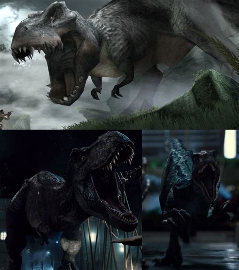 Rexy and Blue vs V-Rex by MnstrFrc on DeviantArt