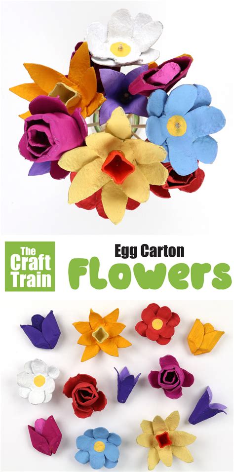 Egg carton flowers - The Craft Train