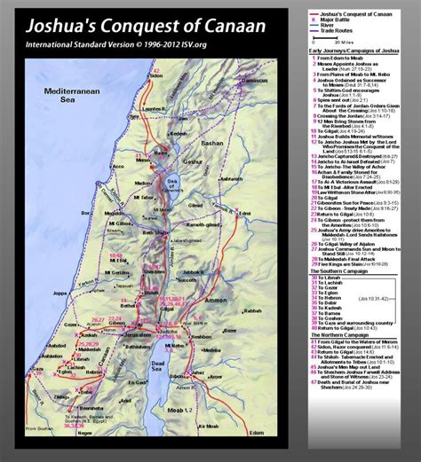 Bible Map: Joshua's Conquest of Canaan | Bible mapping, Bible atlas ...