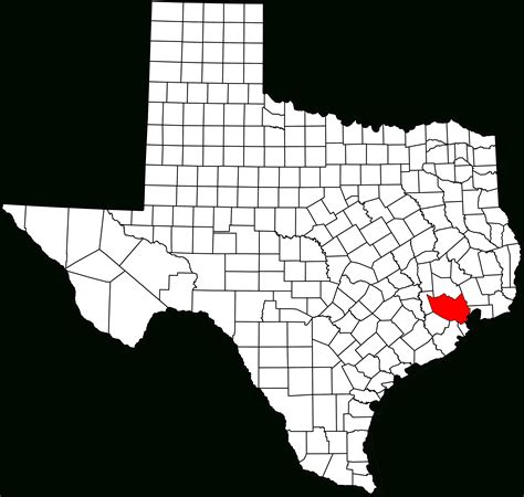 Fichier:map Of Texas Highlighting Harris County.svg — Wikipédia - Harris County Texas Map ...