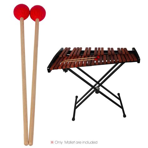 1 Pair Middle Marimba Stick Mallets Xylophone Glockensplel Mallet with ...