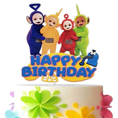 Buy Teletubbies Cake Topper, Teletubbies Happy Birthday Cake Topper ...