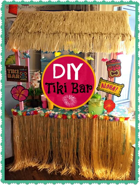 DIY Tiki Bar - a purdy little house | Luau birthday party, Hawaiian ...