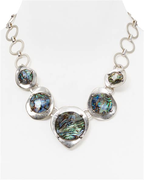 Lyst - Robert Lee Morris Stone Frontal Necklace, 19" in Metallic