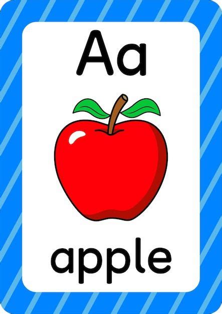 an apple with the letter a on it's front and back side, in blue stripes