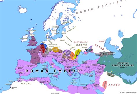 Battle of Châlons | Historical Atlas of Europe (summer 274) | Omniatlas