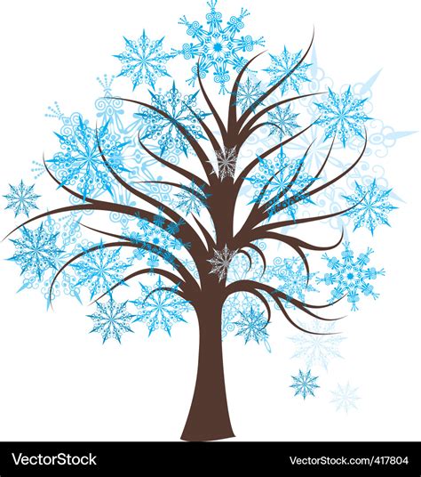 Winter tree Royalty Free Vector Image - VectorStock